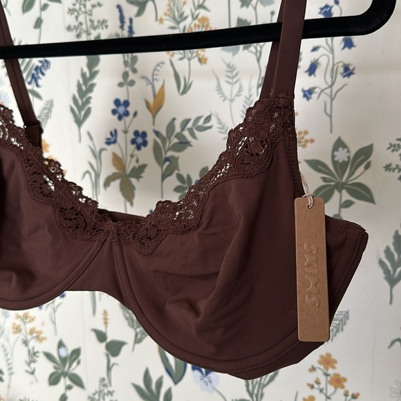 SKIMS FITS EVERYBODY LACE UNDERWIRE BRA COCOA 36DDD brown NWT - Picture 5 of 6